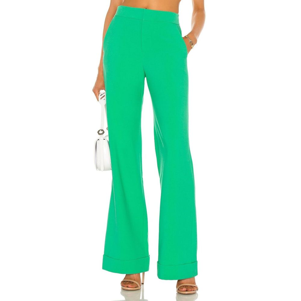 Alice + Olivia Dylan Cuff Pant in Mint Kelly Size 8 REVOLVE MSRP $330
